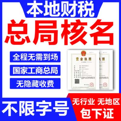 代办国家局无地域核名大概多少钱（下证后付款）
